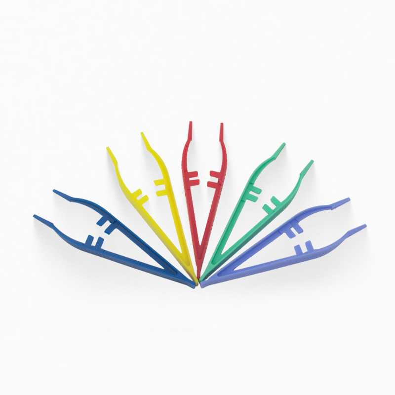 批发 PS材料 一次性医用塑料、美甲 弯头多功能镊子