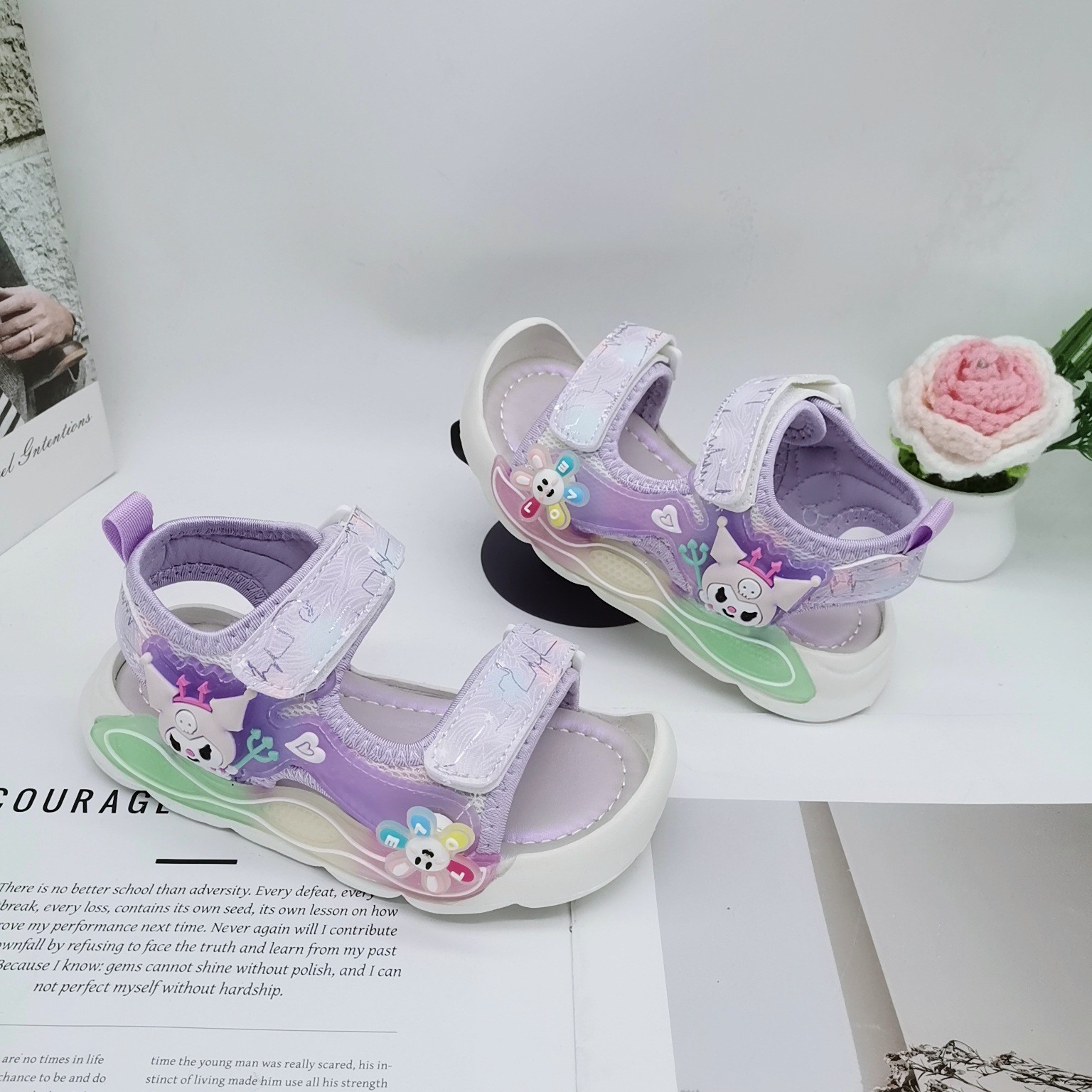 27-31 Tamaño de sandalias para niñas, zapatos de playa para niños, zapatos de verano nuevos zapatos para niñas, zapatos de princesa