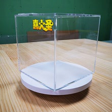 透明亞克力展示盒加印logo有機玻璃展示台食品防塵盒帶蓋子干果盒
