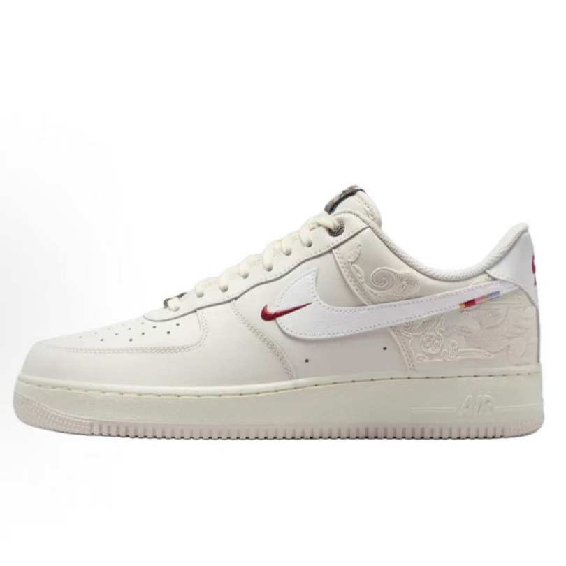 Nuevo año de caballo Air Force 1 pequeño zapato blanco de cuero de goma suela alta antideslizante desgaste zapatos casuales neutros