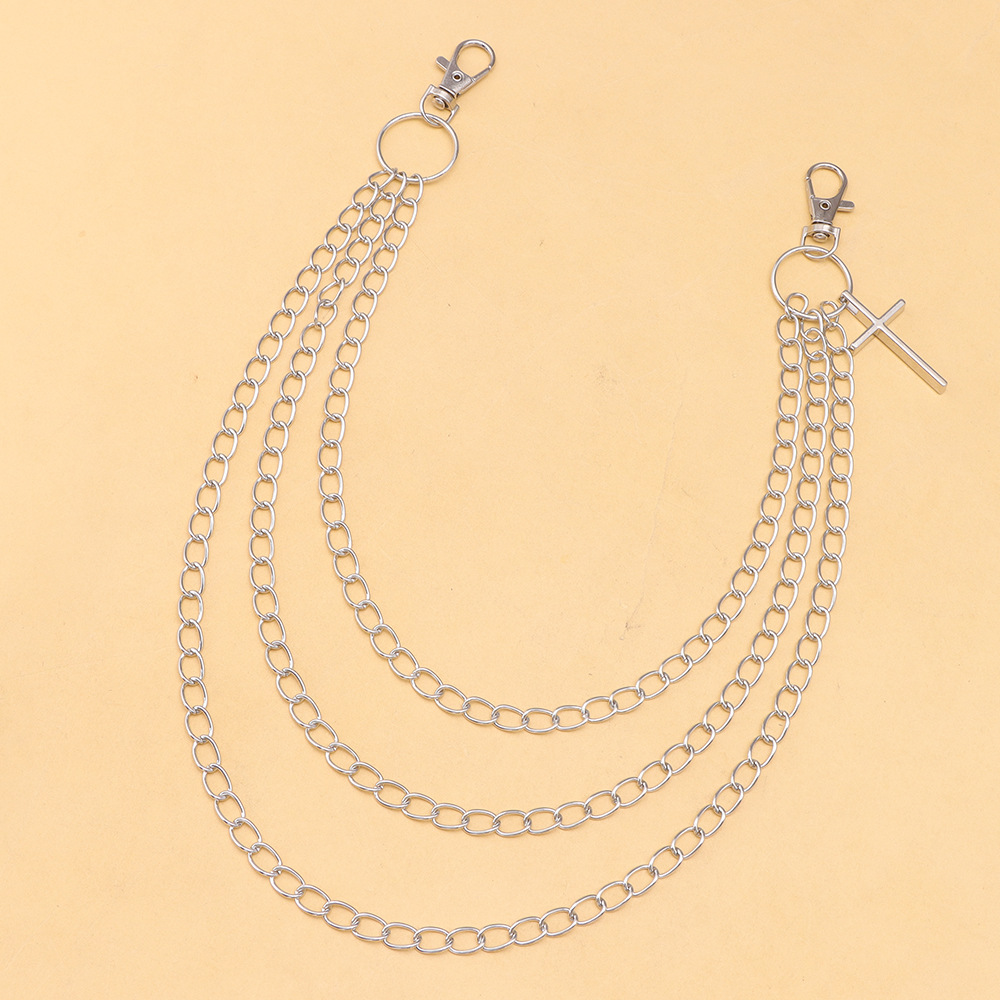 Minimalist High-End Feel Men's Personality Street Disco Pendant Cross Pants Chain Versatile Accessory_voghion.com