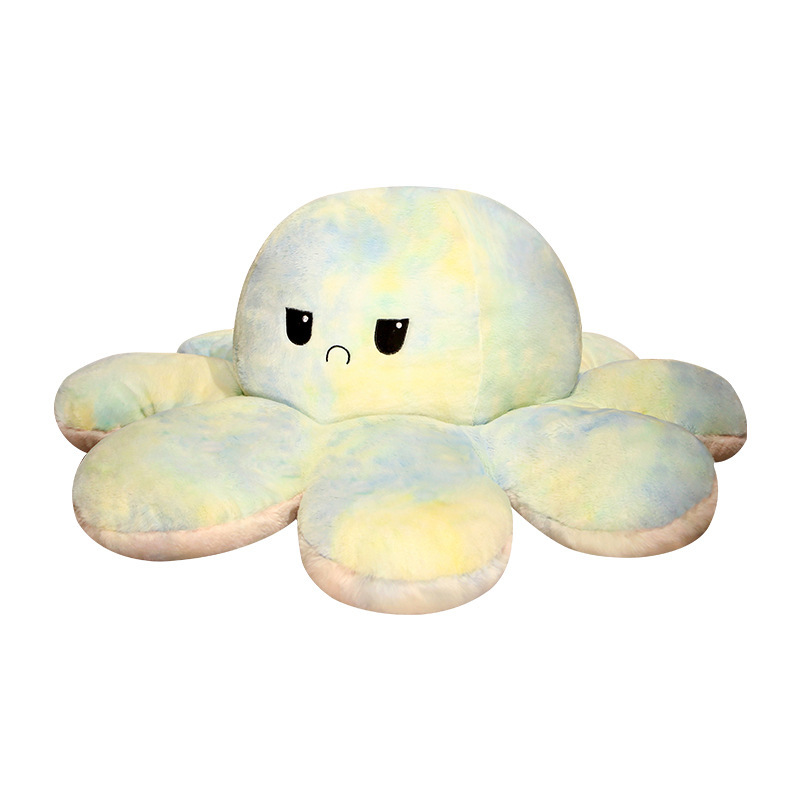 Nuevo tie-dying doble cara cara de flip octopus muñeca pulpo muñeca almohada sofá almohada al por mayor image 5