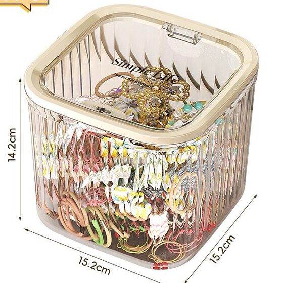 Creative Student Children's Hair Accessories Storage Box Desktop Jewelry Box Girl's Rubber Belt Hair Rope Hair Clip Storage Finishing Box