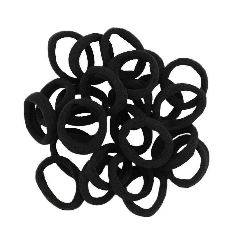 Gomas de mujer gruesas, alta elasticidad, duraderas, cuerdas negras para adulto, cubierta de cuero, tocado