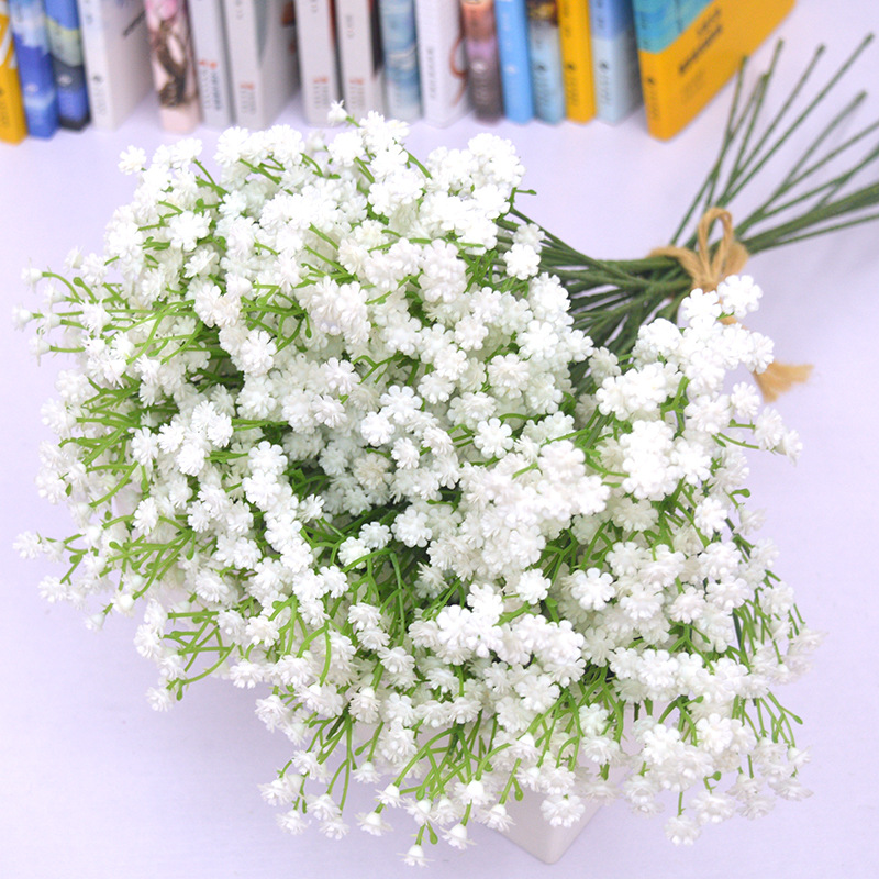 Artificial flower baby's breath high-end single PU artificial flower…