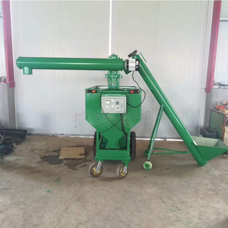 电动手推式饲料喂料车 小型养鸡场送料设备 自动上料喂料车