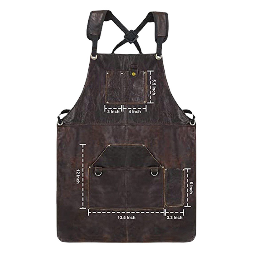 Amazon Barber delantal diseño retro resistente al desgaste resistente a las manchas de cuero de microfibra mecánico ropa de trabajo delantal de carpintería