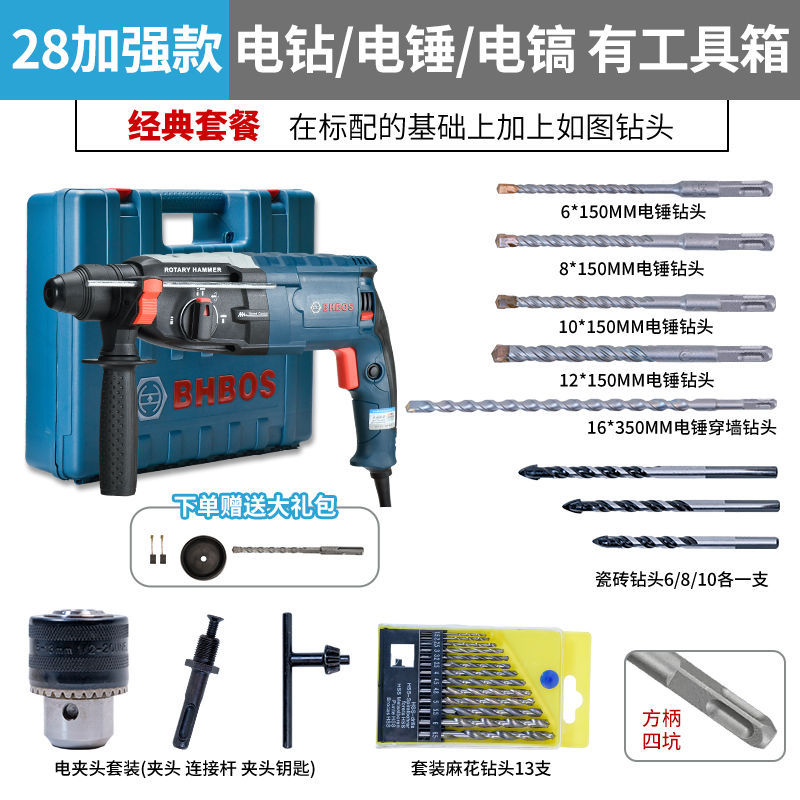 Mango cuadrado 28 reforzado 1000w - paquete clásico