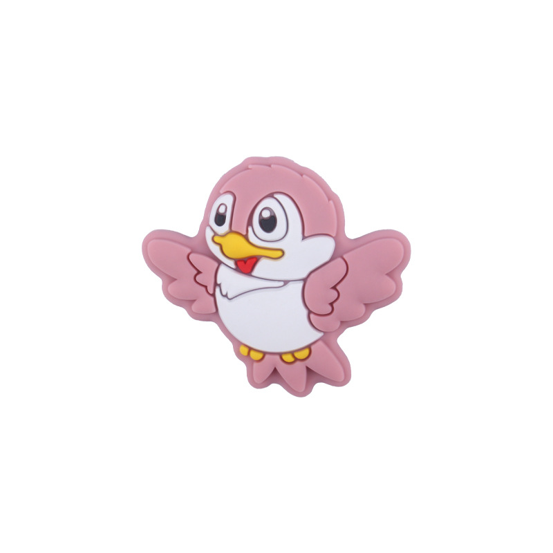 Bebé suministros de dibujos animados animal silicona pájaro mordedor creativo DIY bebé molar pezón anti-caída cadena Accesorios