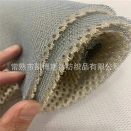 厂家供应 三明治3D网眼布PVC米白色透气水洗汽车坐垫靠椅3D网眼布