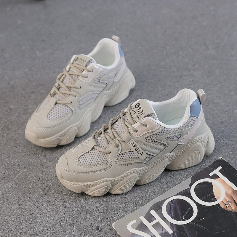 Весна и осень 2024, новые женские самая популярная легкая спортивная обувь Ins Trbottomy для студенческого кампуса, легкая спортивная обувь на мягкой подошве 6661