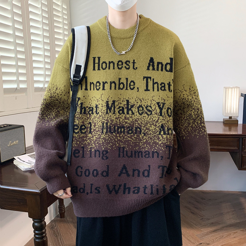 Tys-88029-2025 New Thickened Warm Knitted Sweater Unisex Base Shirt Group 19 One Piece Dropshipping