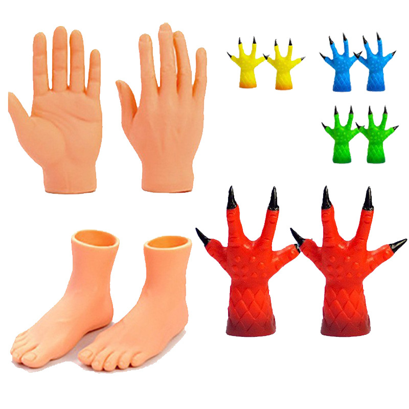 Transfronterizo Amazon divertido dedo meñique pequeña Palma descompresión pequeño pie monstruo alienígena dedo manga