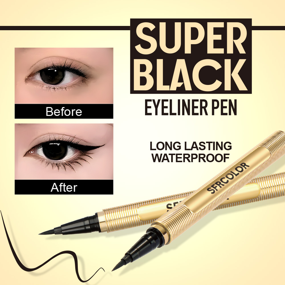 s.f.r color transfronterizo diseñado para el deslizamiento rápido secado impermeable resistente al sudor duradero no es fácil de desvanecer lápiz de ojos negro