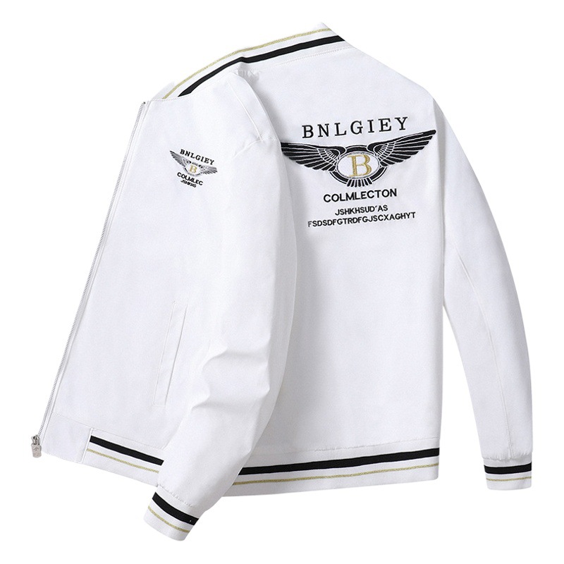 Chaqueta transfronteriza hombres 2023 nueva primavera y otoño marca de moda coreana casual bordado collar de soporte uniforme de béisbol chaqueta de hombre al por mayor