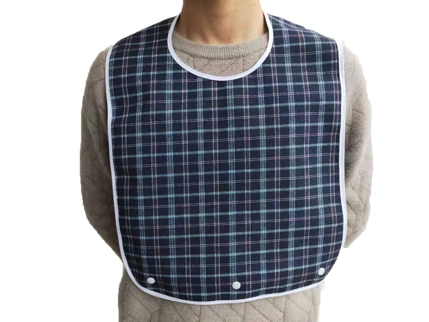 En stock al por mayor impermeable de gran tamaño adulto comida babero comedor ancianos babero saliva toalla ventas directas de la fábrica