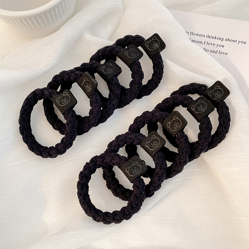 Cuerda para el cabello que no deja marcas de alta elasticidad, cuerda para la cabeza de mujer, lazo para el cabello de oso simple y lindo, accesorios para el cabello de cola de caballo alta, sombreros nuevos 2025