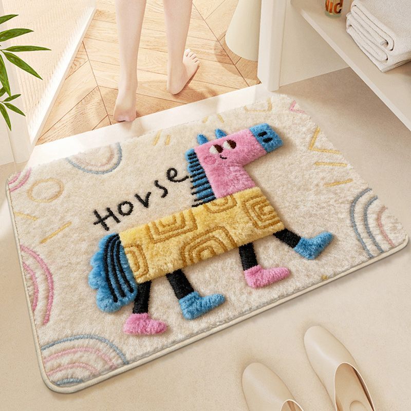 Cartoon Cute and Cute Kitten Bathroom Imitation Cashmere Thickened Absorbent Foot Mats Stain-Resistant Bathroom Door Mats and Floor Mats for Delivery