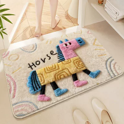 Imitation Cashmere Thickened Absorbent Foot Mats, Avtomobil döşəmə paspasları - transfer-immediately-4060cm-thick-imitation-cashmere