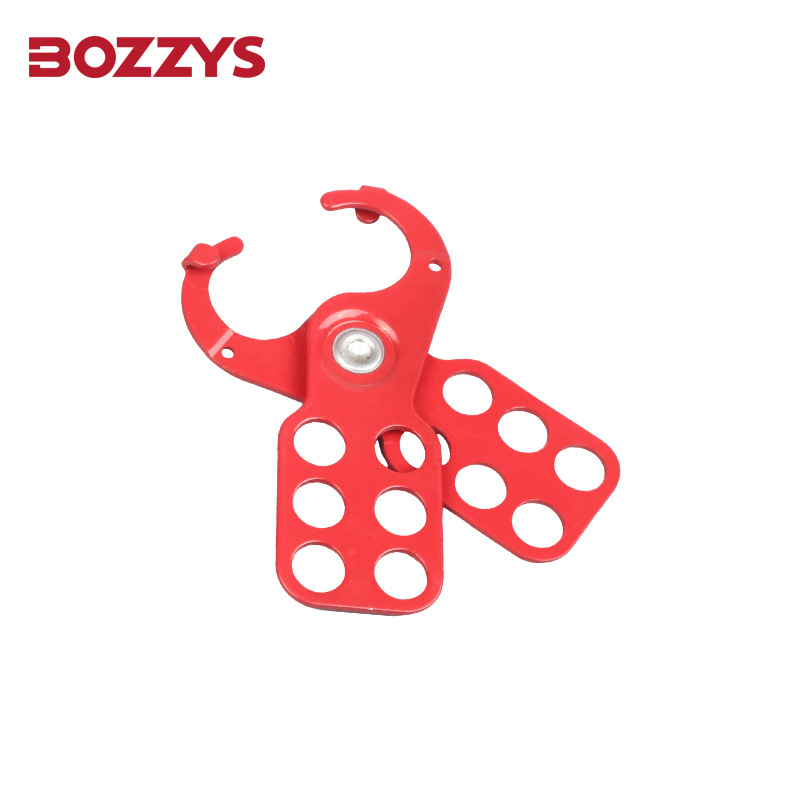 BOZZYS厂家loto设备检修工业钢制安全搭扣锁多人管理6孔锁扣批发