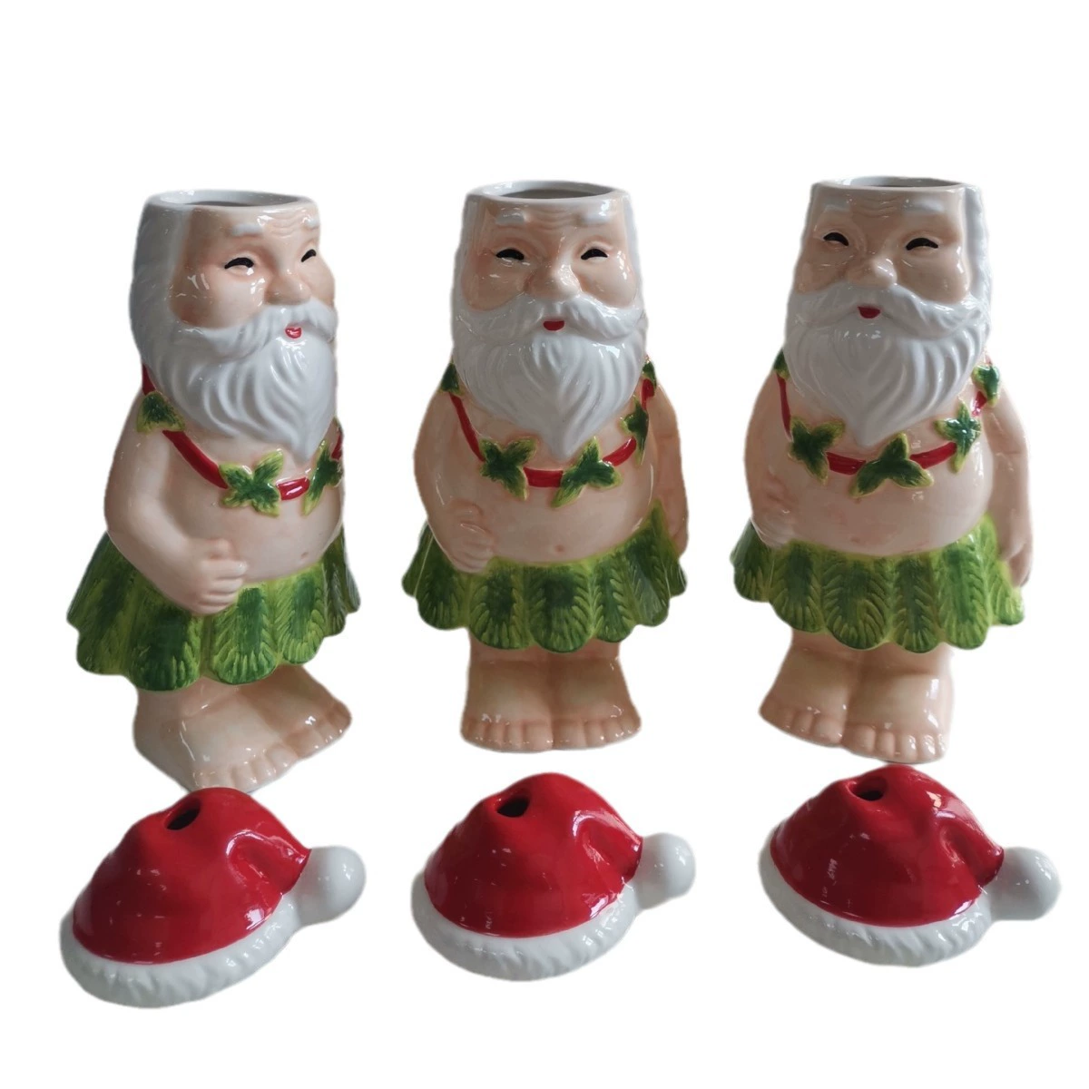 200 мл гавайский керамический стакан для коктейлей Santa Tiki с крышкой