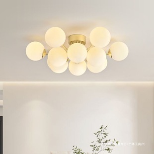 Living Room Light Luxury Magic Bean Ceiling Lamp Nordic Modern Minimalist Living Room Lamp Personalized Creative Warm Dining Room Master Bedroom Lamp