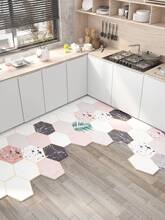 Kitchen floor mats pvc wipeable disposable oilproof nonslip