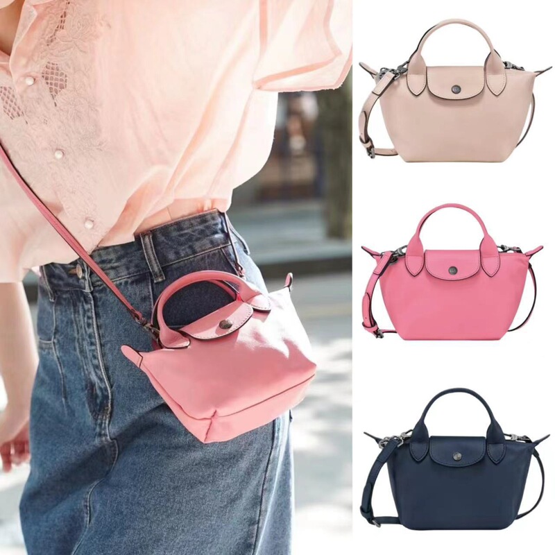 French Longchamp Mini Lambskin Dumpling Bag Shoulder Bag Short Handle Handbag Crossbody Bag Tote Bag Underarm Bag