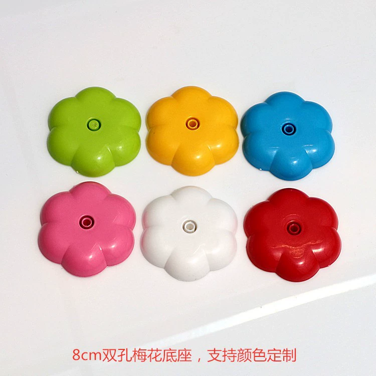 Plum blossom balloon base — flower-shaped desktop balloon holder, multi‑color, 50‑pc packs