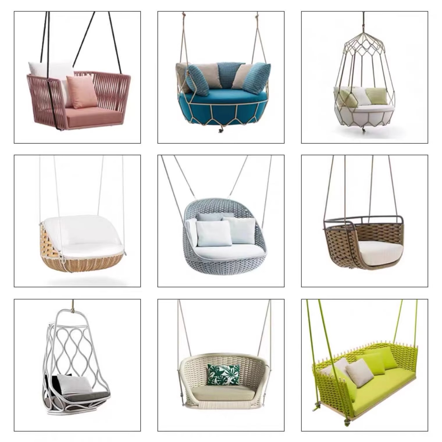 户外休闲吊篮网红室内阳台吊椅定制别墅庭院花园鸟巢创意懒人秋千