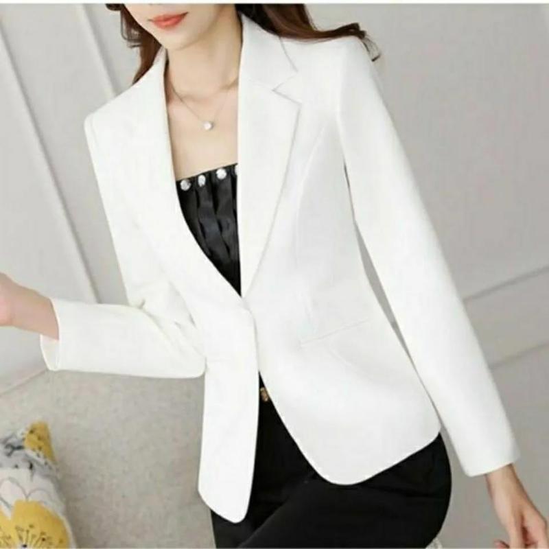网红小西装外套女2025年春秋款韩版修身气质白色女士西服上衣休闲|undefined