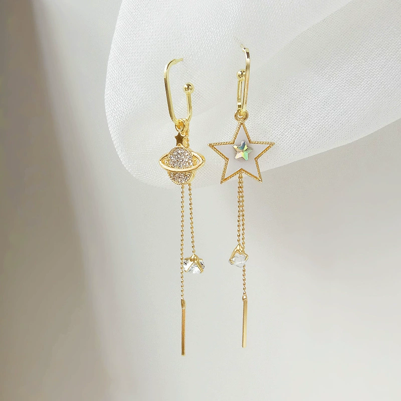Asymmetrical Pearl Earrings, Silver 925 Posts, Universal Studs — Simple Elegant Design