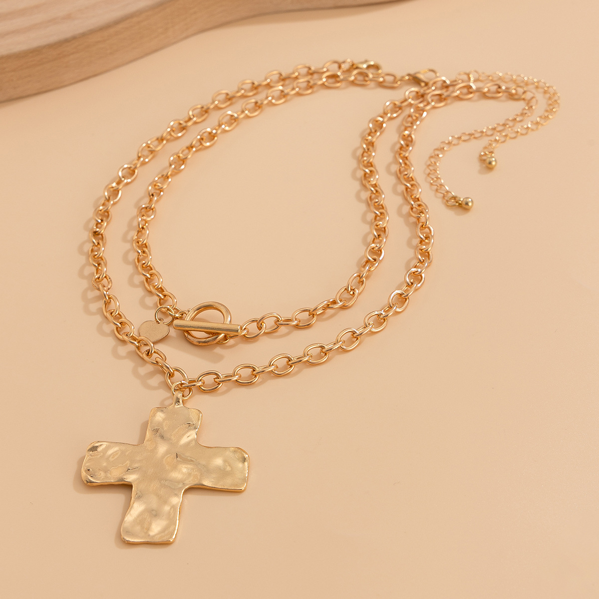 50g Weight Earrings, Necklace Classification 1 Piece, 1 Pair Quantity Holiday, Daily Occasion Alloy, Iron Material Cross Pattern Women's Gender Plating Design Vintage Style Style Vintage Style Cross Alloy Iron Plating Women's Earrings Necklace 2