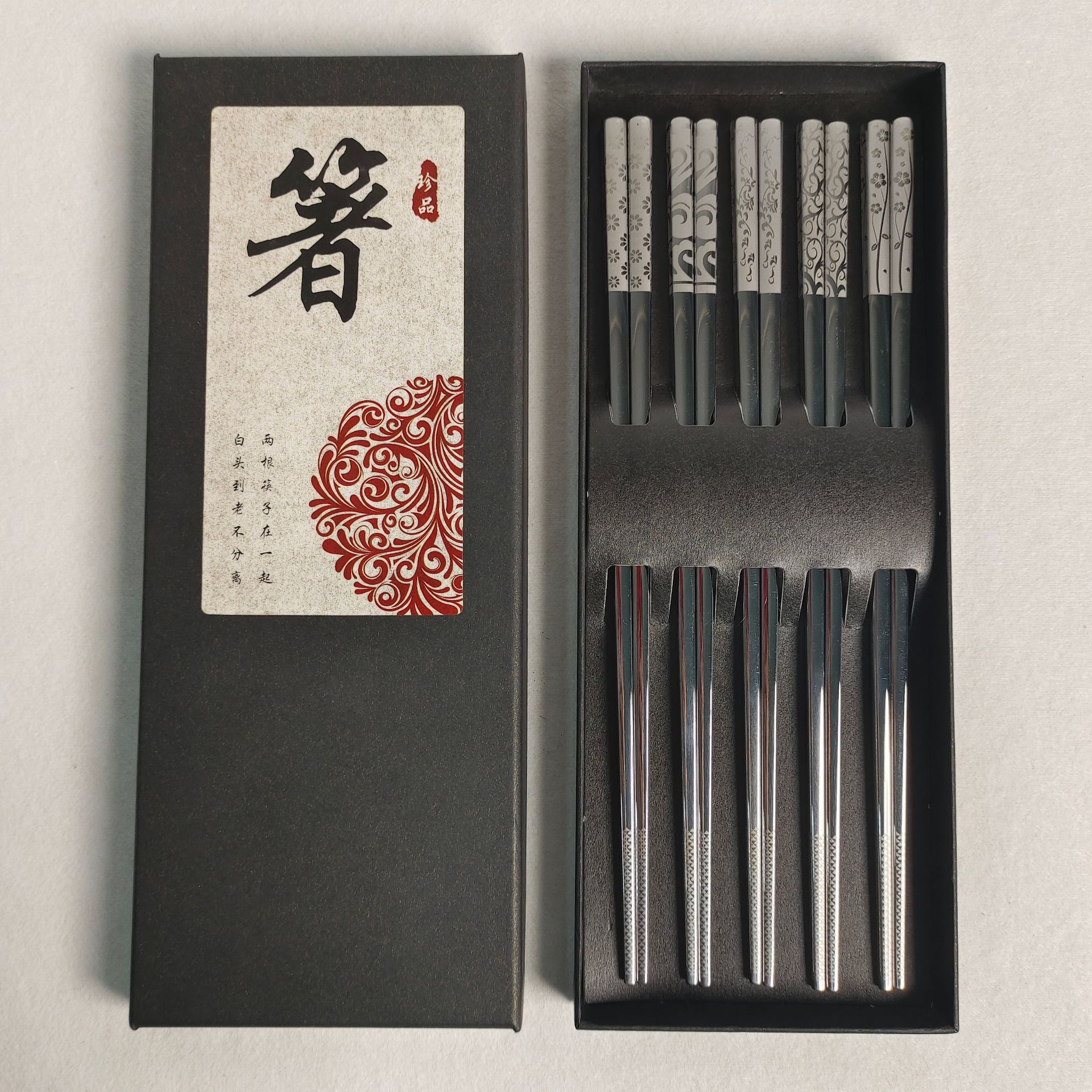 다섯 꽃 스타일 5쌍(선물 상자)