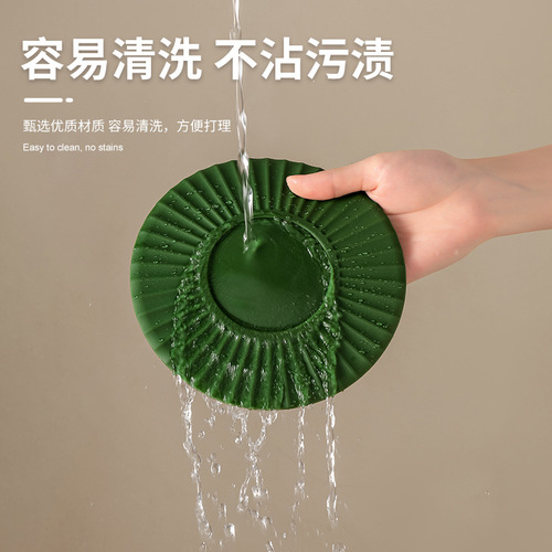 Modern minimalist kitchen round tea coaster dining mat silicone heat-resistant pad table bowl coaster cup holder heat insulating pad anti-slip pad