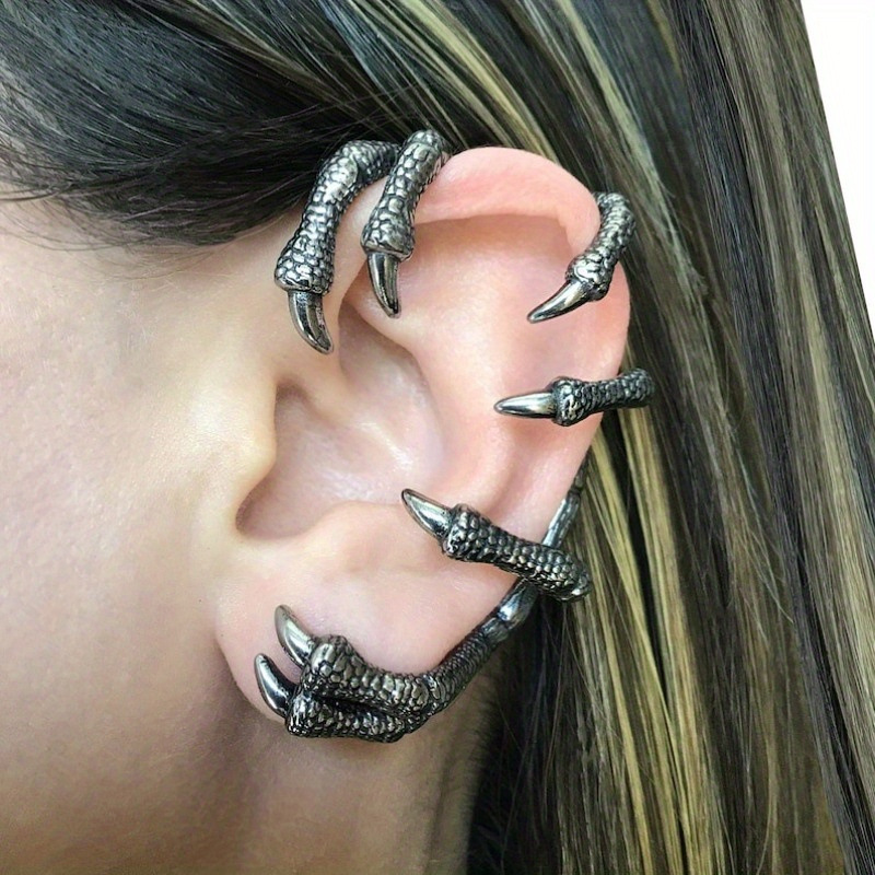 Chenyue Cross-Border Earrings Hot-Selling New Product Dragon Claw-Shaped Hanging Earrings Street Punk Style Trendy Unisex Ear Clips