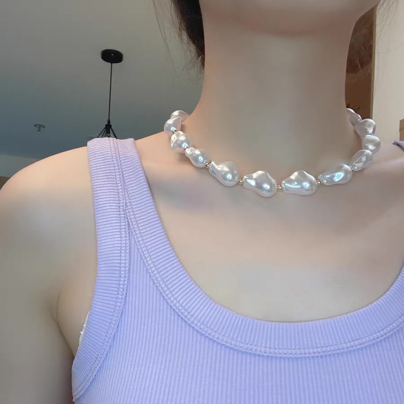 Sucré Géométrique Matériaux Mixtes Perle Collier display picture 3