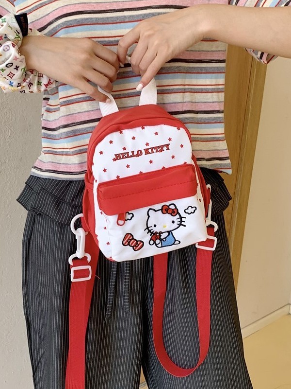 三福hellokitty包蜡笔小新校园高颜值学生通用大容量百搭双肩包|undefined