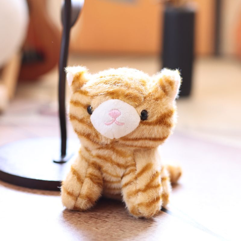 可爱萌小猫挂件毛绒玩具公仔小猫咪豹子书包包挂饰钥匙扣娃娃玩偶|undefined