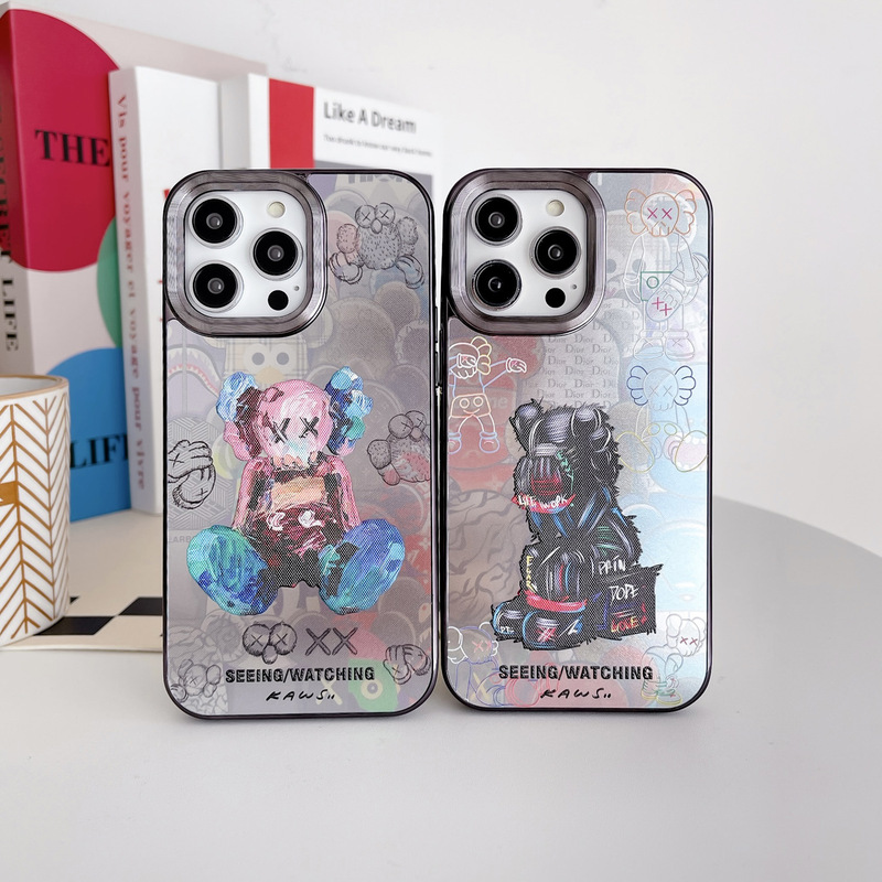 Europe and the United States KAWS doll carbon solder pattern cross-border application 14 Apple iPhone16promax phone case 15 sets