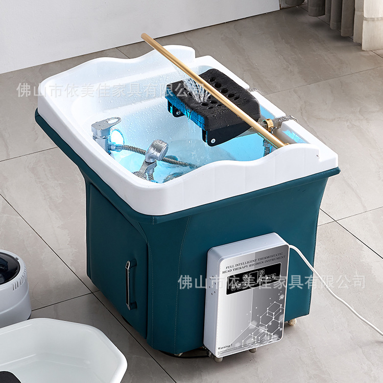 Champú móvil Cuenca de la máquina de tratamiento de cabeza centro de salud apoyo cama de masaje cama de belleza hogar fumigación circulación de agua máquina de champú