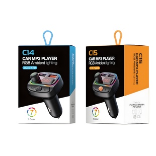 Car fast charging colorful lights car bluetooth mp3 player multi-function charger fm transmitter QC3.0 car charger