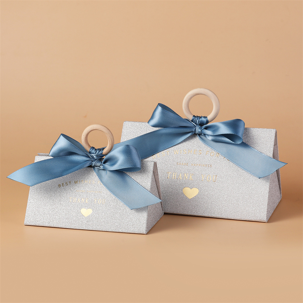 33g Weight Gift Bags Event & Party Supplies 1 Piece Quantity Wedding, Party, Engagement Occasion Wedding Festival Letter, Bow Knot Pattern Wedding Letter Bow Knot Paper Wedding Party Engagement Gift Bags 5