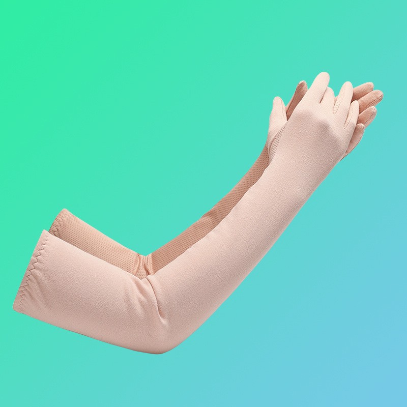 Guantes de protección solar verano alargado protección del brazo verano de las mujeres protección UV manga larga de hielo para mujer