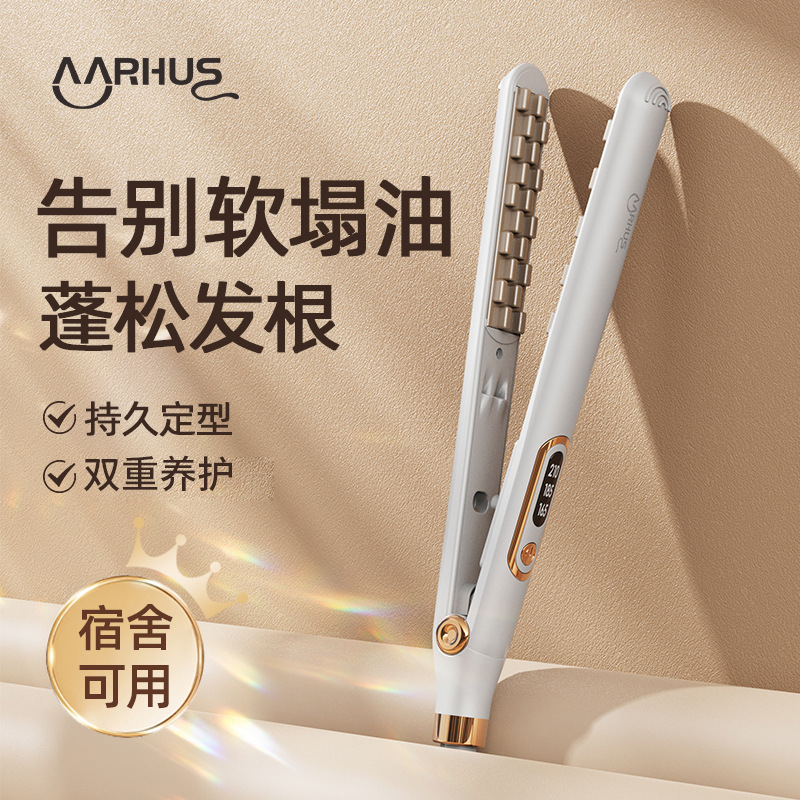 Cross-border corn whisker splint negative ion curling stick corn ironing high cranial top fluffy top pad hair root splint manufacturer