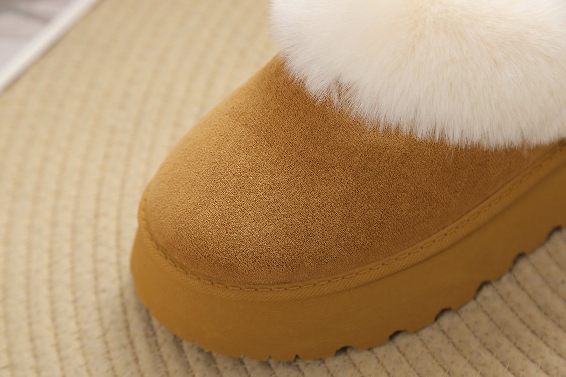 A new winter slip-on snow boots women's shoes plush one cotton shoes plus velvet thickened_voghion.com