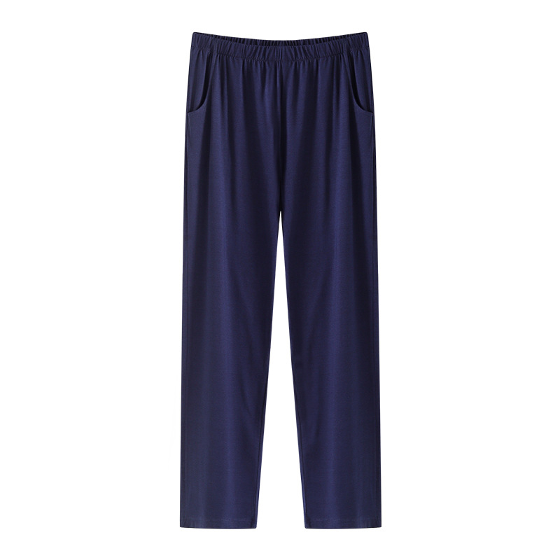 Pantalones de pijama de primavera y otoño para hombre Pantalones modales para el hogar pantalones modales de algodón delgados casuales sueltos deportes de ejercicio matutino
