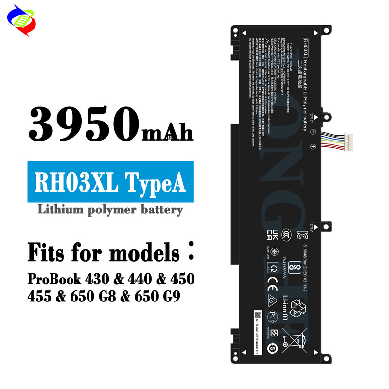 For HP ProBook 430/440/455/650 G8/G9 laptop battery RH03XL TypeA For HP ProBook 430/440/455/650 G8/G9 laptop battery RH03XL TypeA