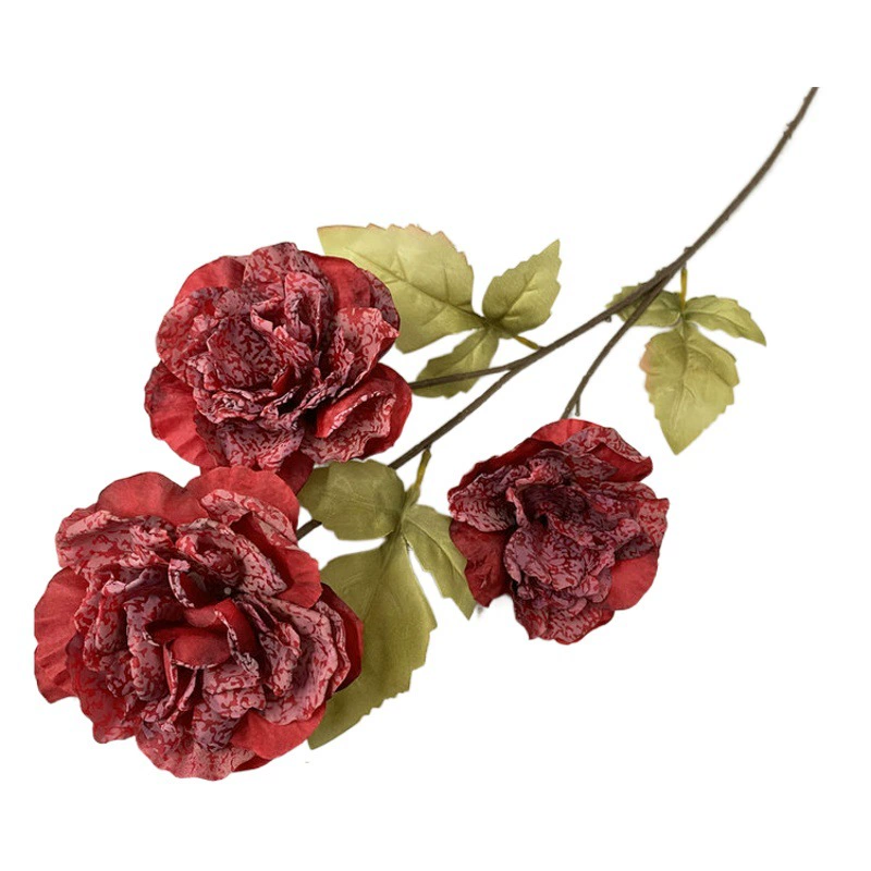 Красный Искусственный Цветок Материал Иностранный Пион Роза Отель Дорога Ведущее Украшение Пластик Поддельный Цветок Красная Тема Свадьба