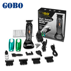 GOBO-15 バリカンアップグレードバージョン磁気浮上モーター彫刻プッシュプロの理髪店使用ヘアカットプラスチックフェイスカバー